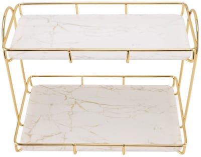 Dailygoods- Opbergrek 2 Lagen - Stevig en Duurzaam - Multifunctioneel - Organizer - Gehumaniseerde Structuur - Antislip - Opbergplank