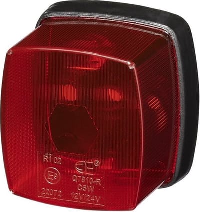 zijmarkeringslamp universeel rood 12/24 volt - contourlamp - zij lamp - breedtelamp