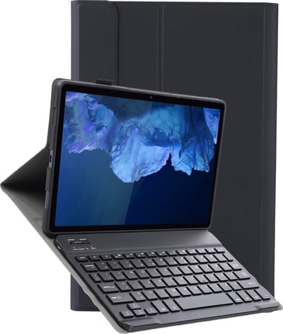 Hoes Geschikt voor Lenovo Tab P11 Hoes Toetsenbord Hoes Case Book Cover Hoesje - Hoesje Geschikt voor Lenovo Tab P11 Keyboard Hoes - Zwart