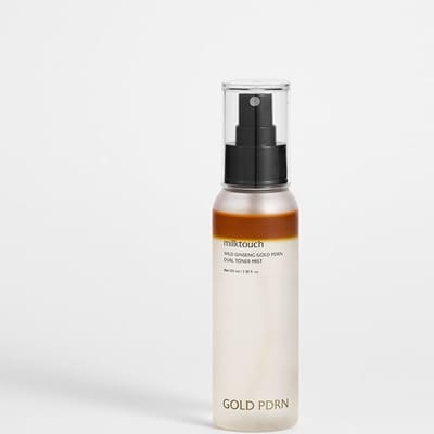 MILK TOUCH Tonifiant Double Brume au Ginseng Sauvage Doré PDRN (100ml) - K-Beauty black