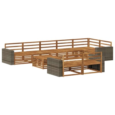 vidaXL - Buiten - bank - set - 9 - st