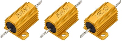 Weerstanden Aluminium Behuizing - Draadgewonden Componenten - Stroom Regeling - Goede Warmteafvoer - 25W 2.5 Ohm - Goud