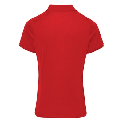 Premier Dames/dames Coolchecker korte mouw Pique Polo T-Shirt (Rood)