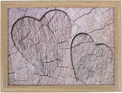 Mars & More Schootkussen Laptray - 2x - hartjes print - laptray - 43 x 33 cm - Dienblad voor op schoot