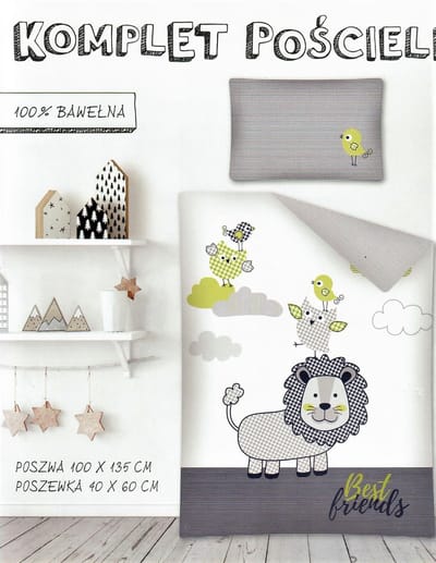 Baby beddengoed 100% katoen 100x135 cm, 40x60 cm