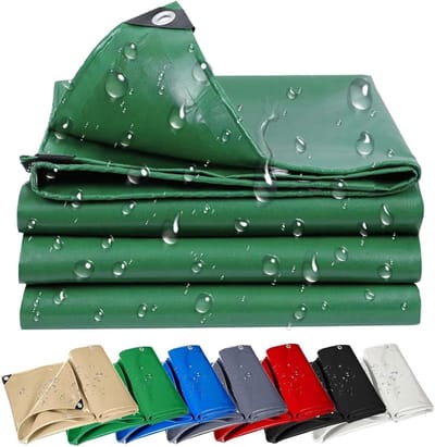 Waterdicht Afdekzeil - Beschermend Dekzeil - Tuinmeubelen Afdekken - Versterkte Rubberen Randen - 150 x 220 cm - Groen