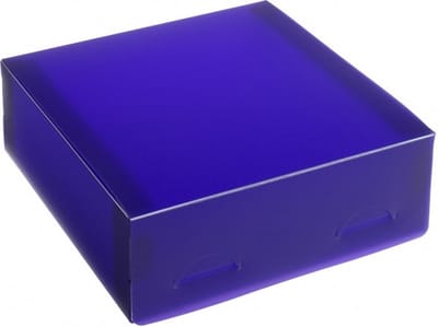 Geschenkdoos kunststof, frosted kunststof, formaat 15x15x5cm Violet (10 stuks)