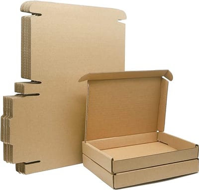 25 x Bruine Standaard Brievenbusdozen Formaat A4 29,9 x 21,3 x 2,7cm / Platte dozen voor brievenbus met bovenklep / Verzenddoosje / Postdozen