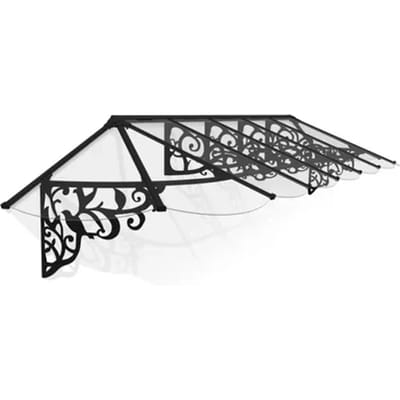 Palram | Canopia - Veranda- En Deurluifel Lily - Helder - Zwart - 70x88x421cm