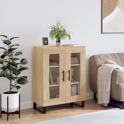 vidaXL - Dressoir - 69,5x34x90 - cm - bewerkt - hout - sonoma - eikenkleurig