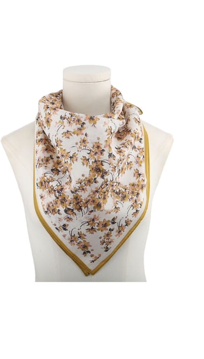 Bijoutheek Sjaal (Fashion) Dichte bloemen Taupe