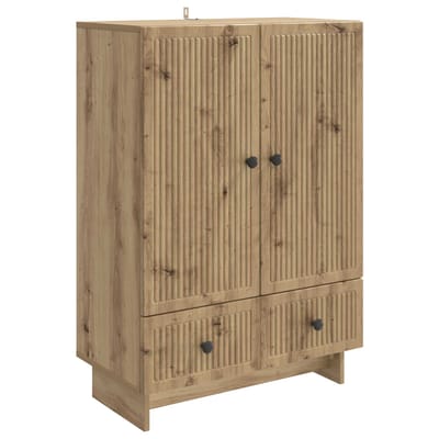 vidaXL - Dressoir - Artisan - Eik - 66 - x - 34,5 - x - 95 - cm - Geconstrueerd - hout