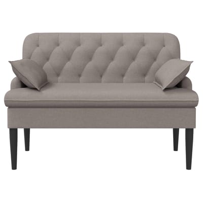 vidaXL - Lovingseat - met - knoopge - tuft - Taupe - 111 - x - 68 - x - 80 - cm - Stof