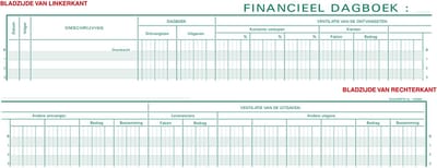 Exacompta Boekhoudingsregister Financieel dagboek - Nederlandstalig - ingebonden - 80 blad - - 14590X