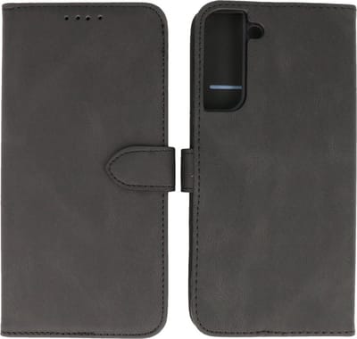 Hoesje Geschikt voor Samsung Galaxy S22 - Portemonnee Book Case - Kaarthouder & Magneetlipje - Kunstleer - Zwart
