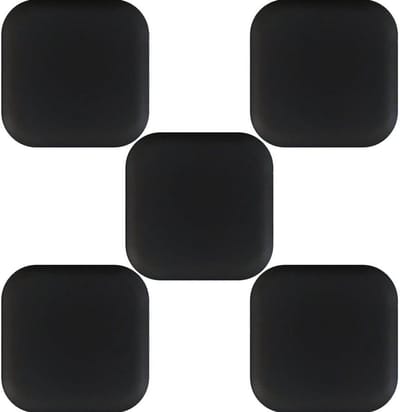 Deurkruk Beschermers - Muurstickers - Schade Voorkomen - Zelfklevend - 5 Stuks - Zwart