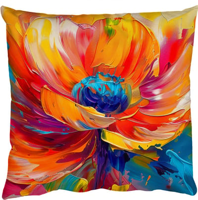 Sierkussens - Kussentjes Woonkamer - 50x50 cm - Bloem - Verflook - Modern - Abstract - Kleuren