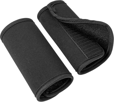 Gordelhoes voor kinderstoel en kinderzitje, 2 stuks, zwart, zachte neopreen hoes met haaksluiting, 5-punts gordelkussen, 3-punts riem, autostoelgordel
