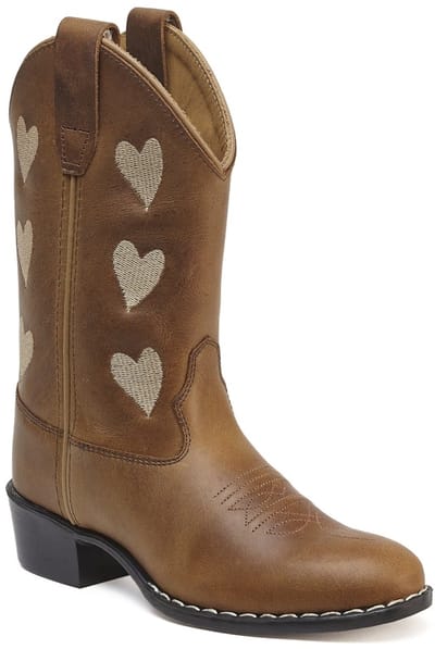 Bootstock Hearts Brown Cowboylaarzen - Kinderen - Bruin - Leer