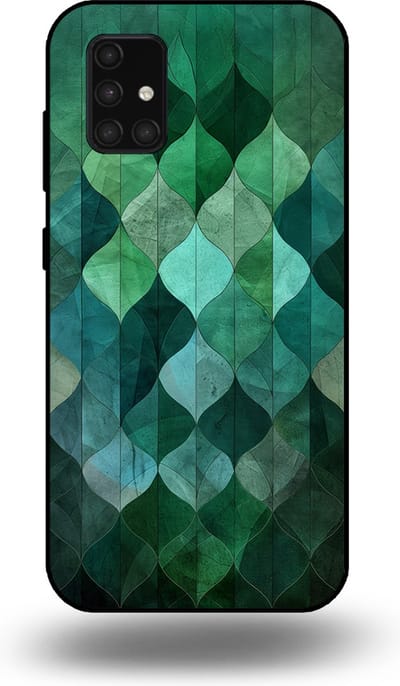Smartphonica Telefoonhoesje geschikt voor Samsung Galaxy A71 5G met groene bladeren opdruk - TPU backcover case green leaf design - Groen geschikt voor Samsung Galaxy A71 5G