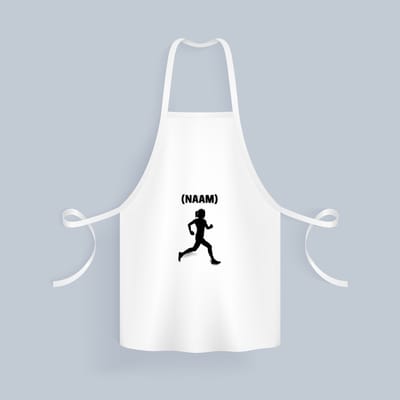Akyol - hardloop met eigen naam Keukenschort - Hardlopen - hardloper - sport - 82 bij 71 cm