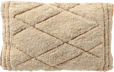 Dutch Decor DUUK - kussenhoes 30x50 cm - 100% katoen - gouddetail - Tofu - beige - met rits - zonder binnenkussen