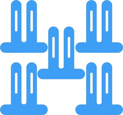 10 voorgesneden kinesiotapes voor knieverlichting, katoenen sporttape, elastische kniebrace tape voor verbeterde kniestabiliteit - blauw