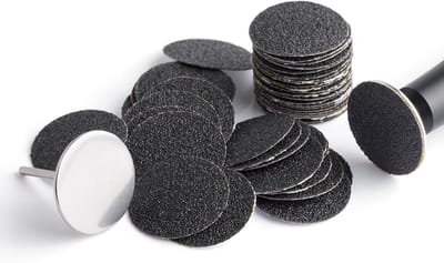 50 stuks zelfklevende voetvijl pads voor eeltverwijdering - 80 grit pedicure tools met schuurschijf