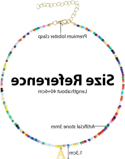 Kleurrijke Gehaakte Choker met Initialen, Persoonlijke Bohemian Ketting voor Tieners en Vrouwen, Unieke Letterkralen Sieraad