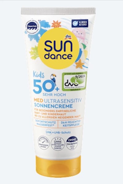 SUNDANCE Zonnebrandcrème Kids MED ultra sensitiv, LSF 50+, 100 ml