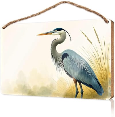 Houten Deurbord - Wanddecoratie Bord - Huis Decoreren - Duurzaam Houtmateriaal - 23 x 35 cm - Multicolor