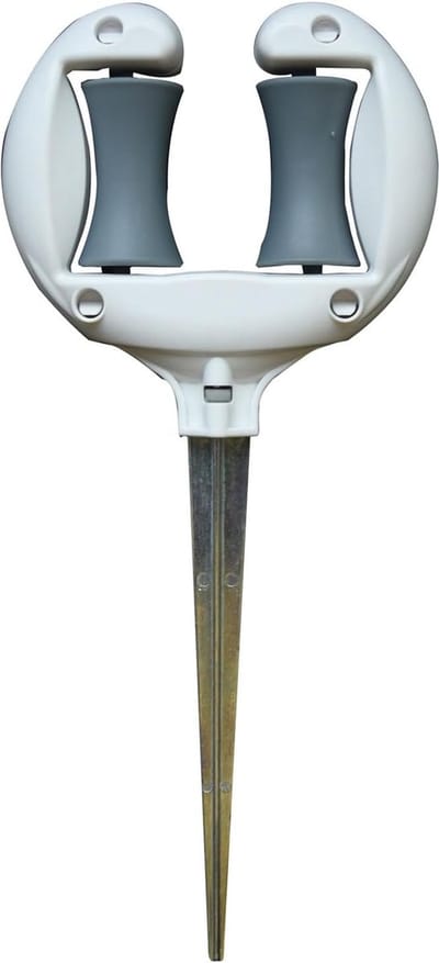Tuinslang gids studs ABS ijzeren paal waterslang positioneringsbeugels rollen voor buitenplaatsen tuingereedschap slang gids studs - wit