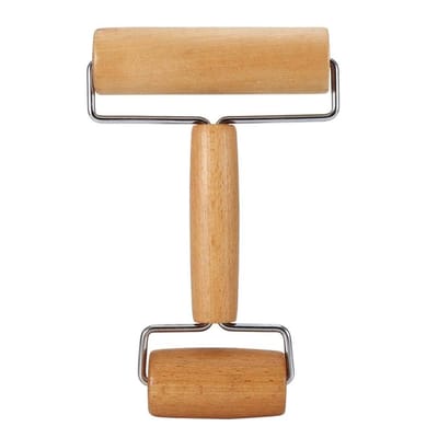 LIVIA HOME- Deegroller Houten - Perfect uitgebalanceerd - Voor Gebak/Pizza - Geschikt voor Taart/Fondant - Eenvoudig in Gebruik - Ideaal Keukengerei - Bakrol