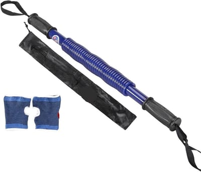 Kracht Twister Bar - Lichaamstraining Bar - Kracht Opbouwen - Robuust Carbon Staal - 500 Gram - Blauw