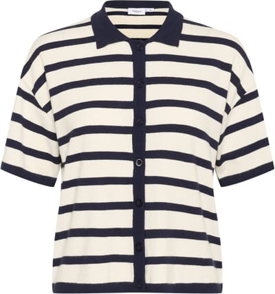 Saint Tropez LikamSZ Striped Polo Cardigan Dames Trui - Maat S