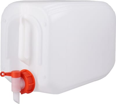 Jerrycan met kraan 20L - voor water en gevaarlijke vloeistoffen - naturel