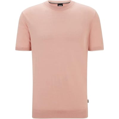 Boss Tramonte gebreid T-shirt voor heren (Roze)