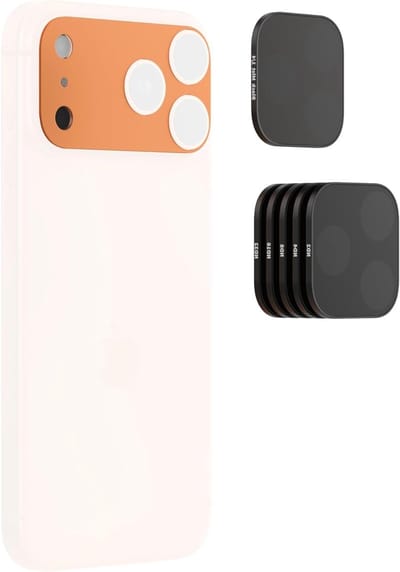 Square ND en Black Mist Filter Kit voor iPhone 17 Pro Max, Magnetische Lensfilters met Basisbevestiging, 6-Pak voor Professionele Fotografie en Videografie