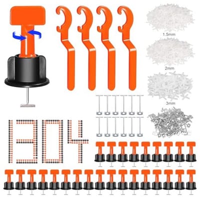 Draaibaar Tegelnivelleringssysteem - 200 Stuks - Nivelleer Tegels met 2mm en 3mm Kruisjes