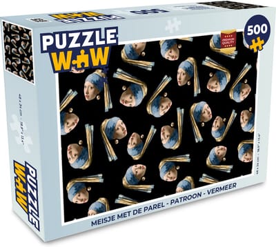 Puzzel Meisje met de parel - Patroon - Vermeer - Legpuzzel - Puzzel 500 stukjes