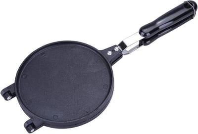 Wafelijzer - Ei Rol Maker - Zoete Snacks Maken - Antiaanbaklaag - 38.5 cm - Zwart