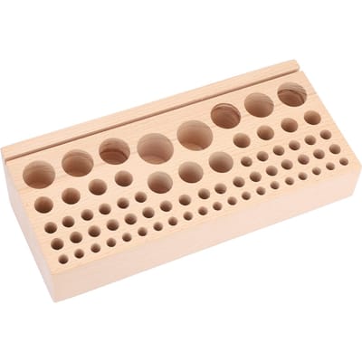 Leren Gereedschapshouder 68 Gaten Beukenhout DIY Maken Stabiel Redelijke Gatpositie Professioneel beige
