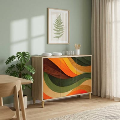 vidaXL - Dressoir - BONN - Sonoma - 102 - x - 33 - x - 75 - cm - Bewerkt - hout