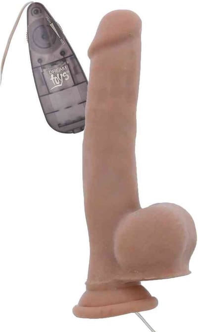 Dream Toys Dildo Love Toy Mr.Dixx Evil Doctor 8,3' Dual Density Vibrating Dildo beige