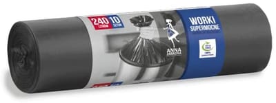 Vuilniszakken 240L, scheurvast en super sterk, voor huishoudelijk afval en kantoor (10 stuks)