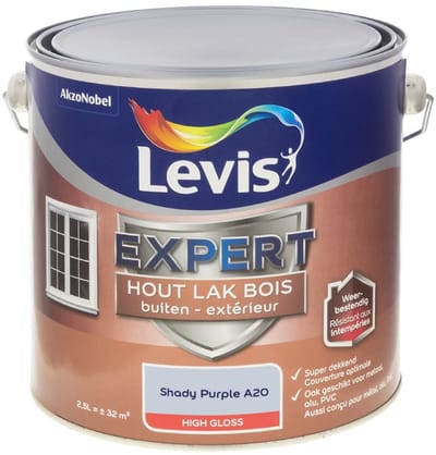 Levis - Expert Hout Lak Buiten High Gloss Mix - Shady Purple A20 - Mengverf - 2,5 L