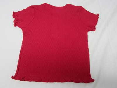 petit bateau , meisje, t-shirt korte mouw , fuchia , knoopjes strik , 6 maand 67