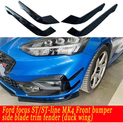 Bumperlip Vin Splitter Spoiler Voor Ford Focus 2019-21 ST Mk4 18-21 ST-Line Mk4 gray