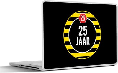 Laptop sticker - 15.6 inch - Jubileum - Quote - 25 jaar - 36x27,5cm - Laptopstickers - Laptop skin - Cover