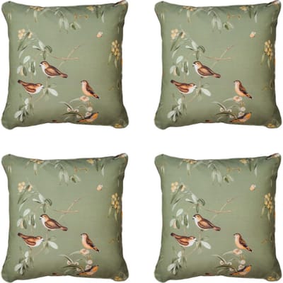 Madison - Sierkussen Aria - Groen - 50x50x10cm - Set van 4